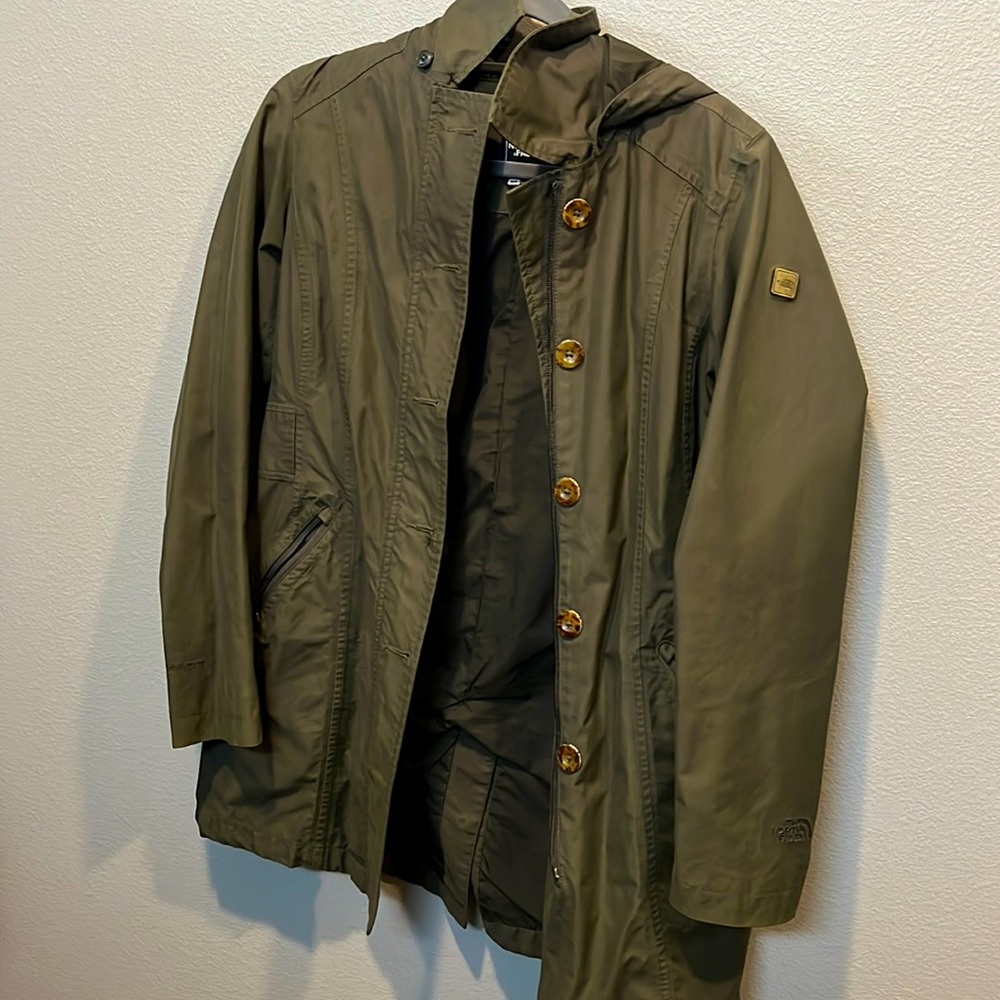 Olive North Face Rain Jacket